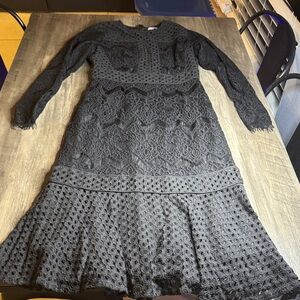 Dainty Jewells Black Lace Long Sleeve Dress